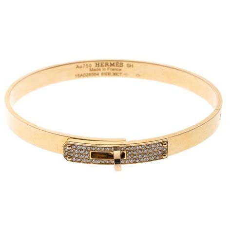 hermes gold plated bangle|hermes gold bracelet with diamonds.